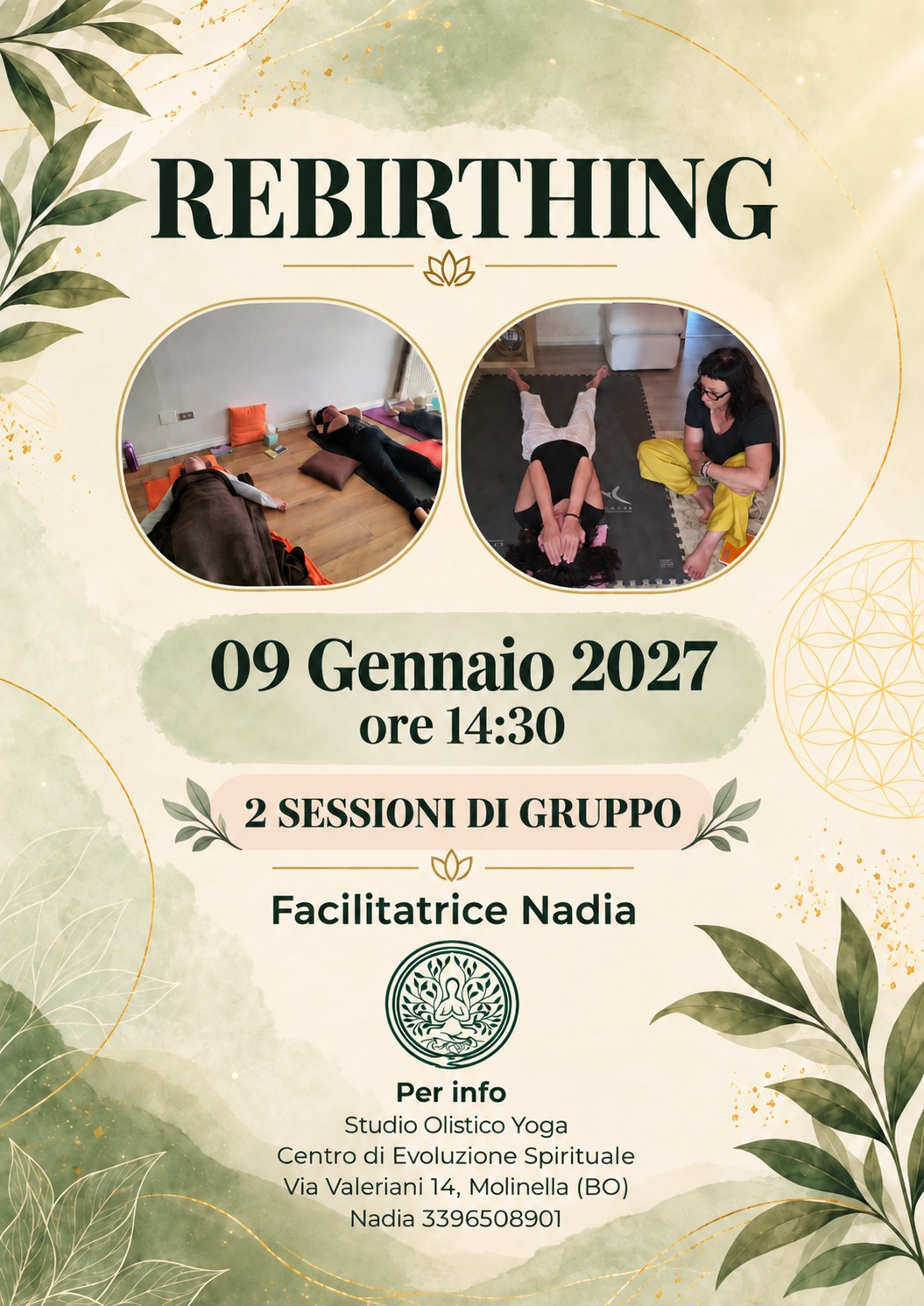 Locandina Rebirthing di gruppo, 9 gennaio 2027